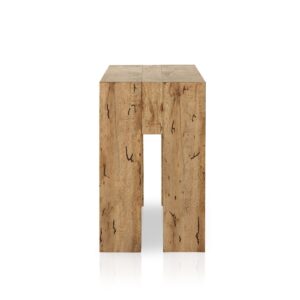 Abaso Console Table  – Rustic Wormwood Oak