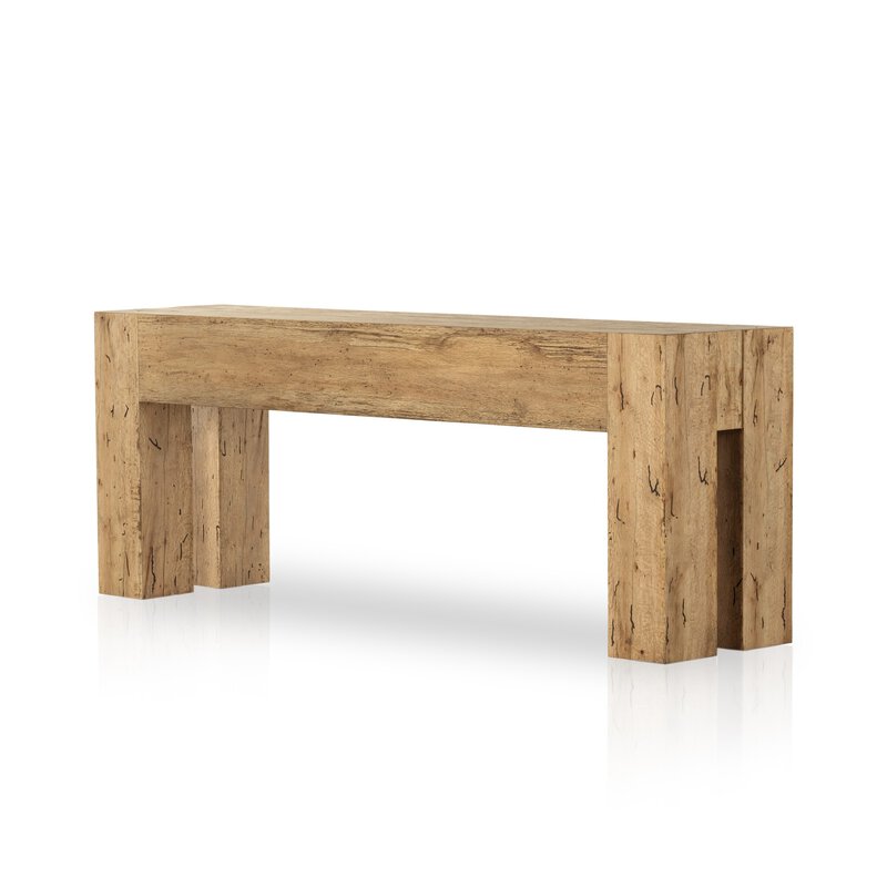 Abaso Console Table  – Rustic Wormwood Oak