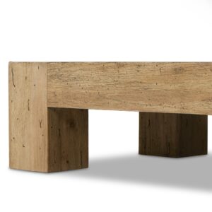 Abaso Rectangular Coffee Table – Rustic Wormwood Oak