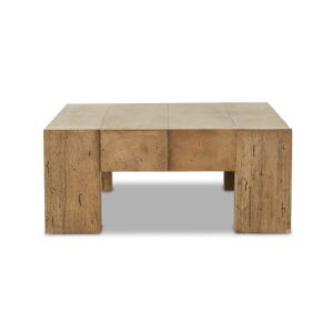 Abaso Rectangular Coffee Table – Rustic Wormwood Oak