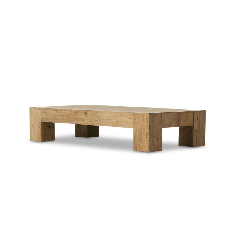 Abaso Rectangular Coffee Table – Rustic Wormwood Oak