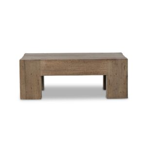 Abaso Coffee Table – Rustic Wormwood Oak  40″