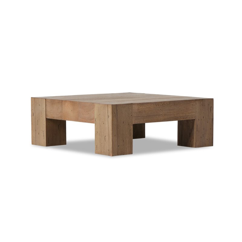 Abaso Coffee Table – Rustic Wormwood Oak  40″