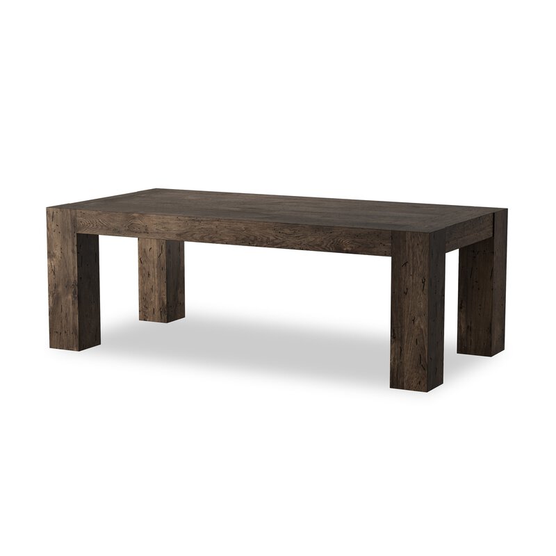 Abaso Dining Table – Ebony Rustic Wormwood Oak
