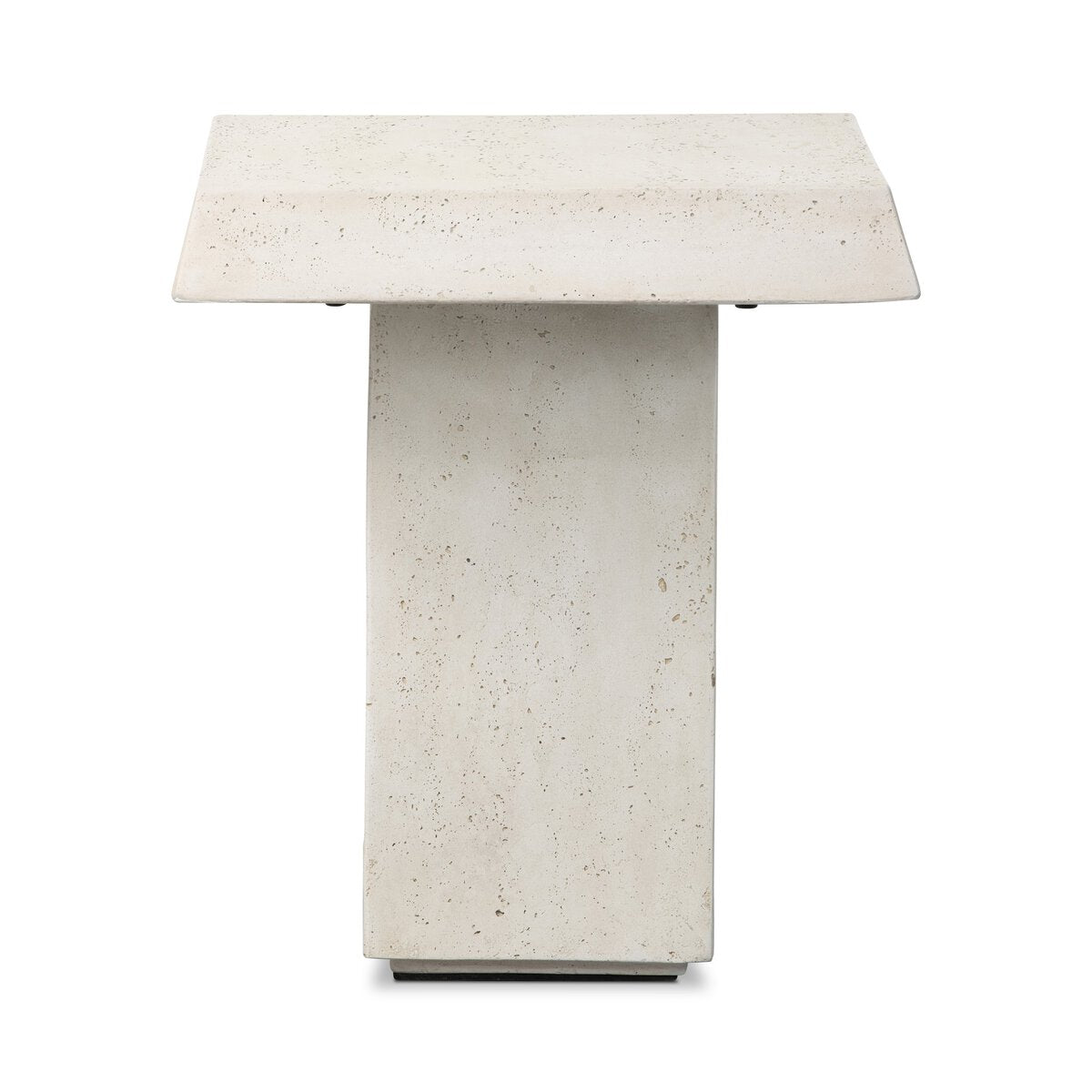 outdoor-end-table-simply-shaped-square-pillar-subtle-plinth-base-aged-white-concrete-finish-parchment-feel