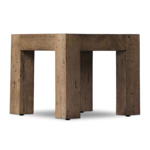 Abaso End Table – Rustic Wormwood Oak