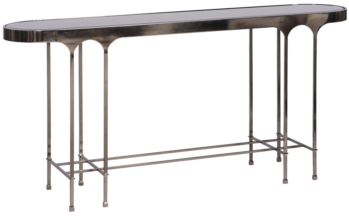 7007S
Calliope Console
Polished Cocoa Metal / Bronze Glass (Stocked)