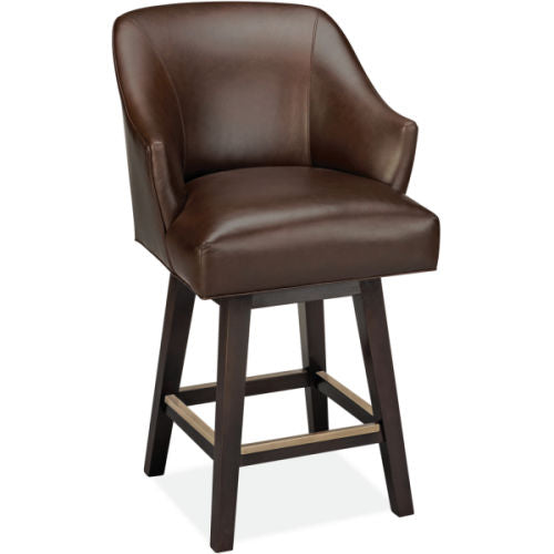 L5002-51SW LEATHER SWIVEL COUNTER STOOL
