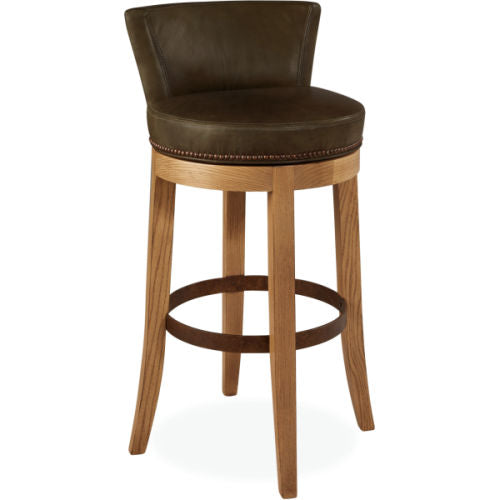 L5983-52SW LEATHER SWIVEL BAR STOOL