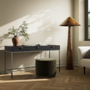 Trey Modular Writing Desk (Black Wash Poplar)