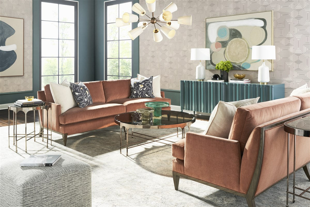 7007S
Calliope Console
Polished Cocoa Metal / Bronze Glass (Stocked)