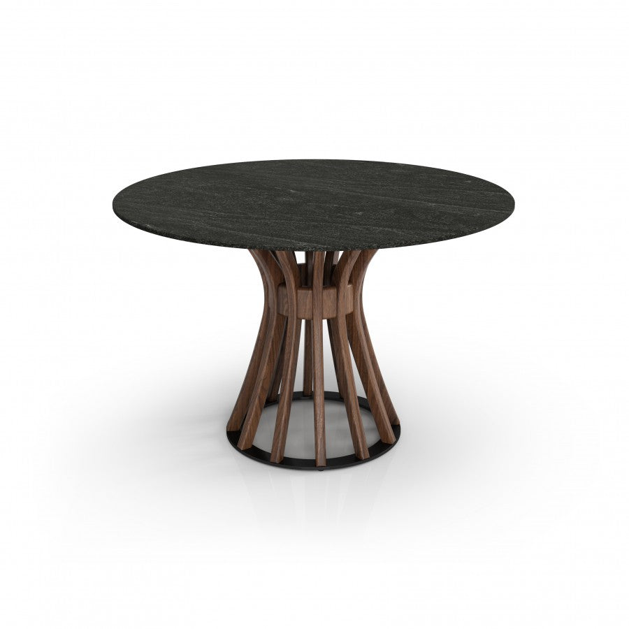  48'' Dining Table - Wood & Natural Stone