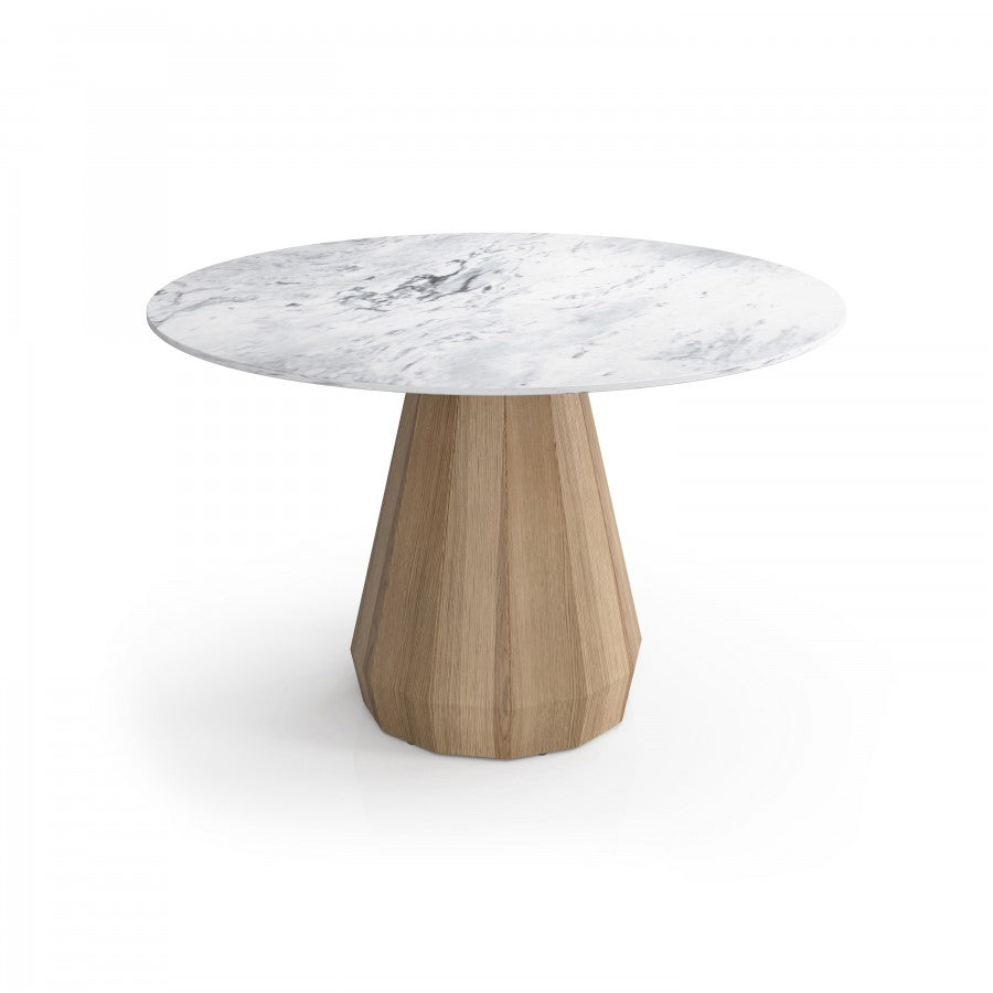  48'' Dining Table - Wood & Natural Stone