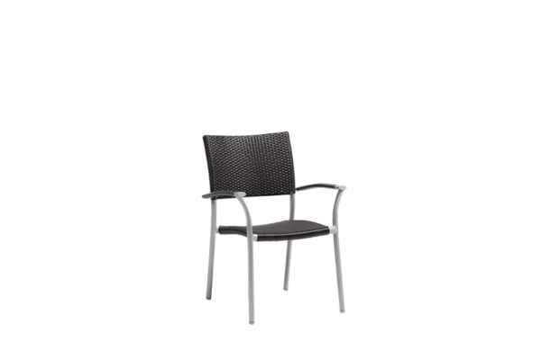 New Roma Stacking Arm Chair W/Aluminium Armrest