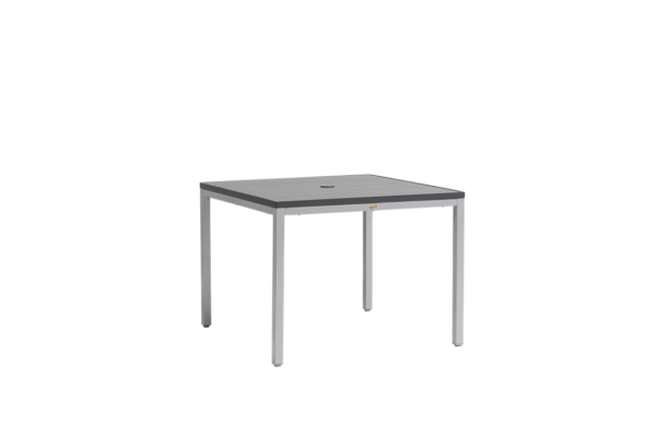 Zuni Square Dining Table W/Aluminium Top & Umbrella Hole