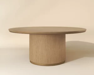 Kalla Dining Table – 68″ – Round (Rustic Oak)